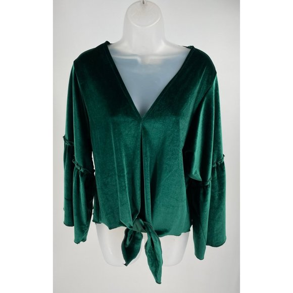 Anthropologie Lavender Field Velvet BOHO Top Size Medium - Picture 1 of 7